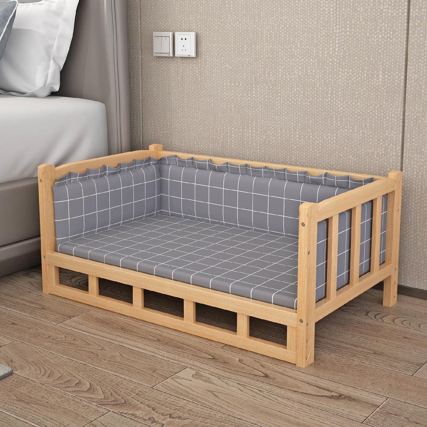 Bed Summer Wooden Pet Dog Bed