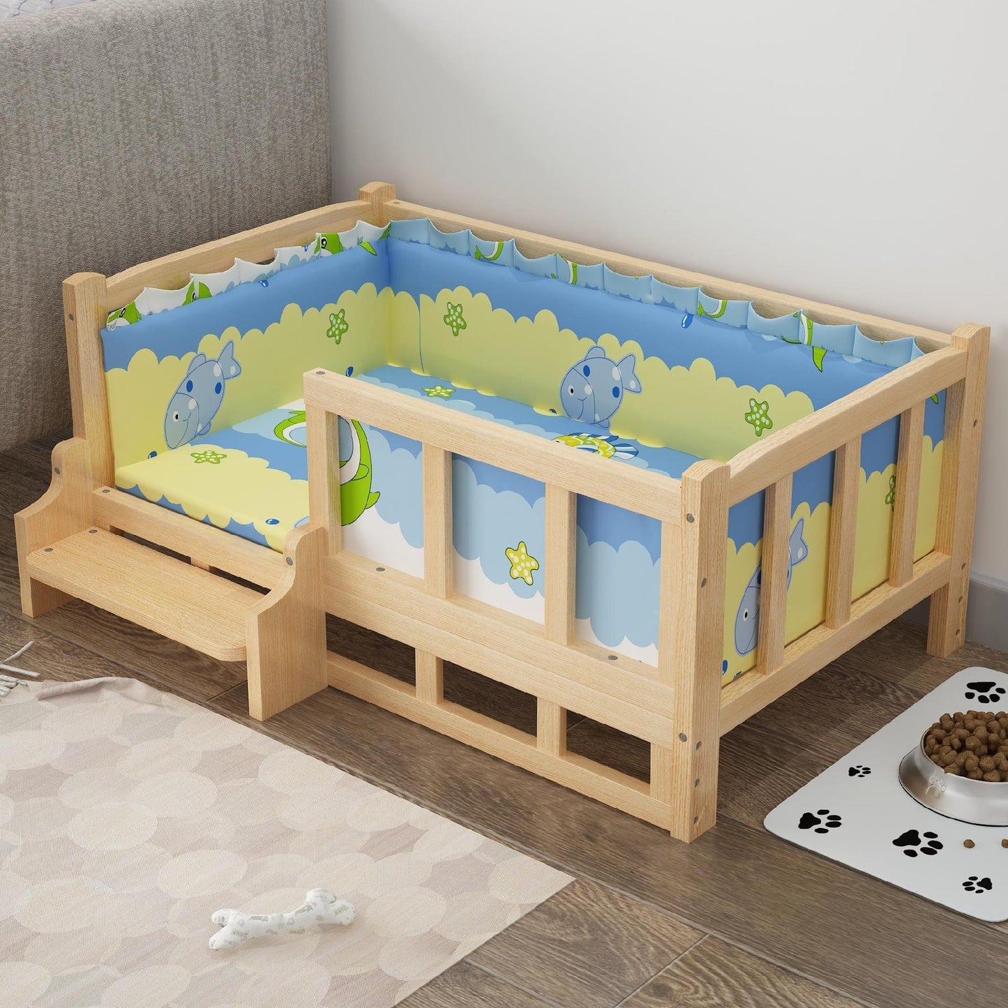 Bed Summer Wooden Pet Dog Bed